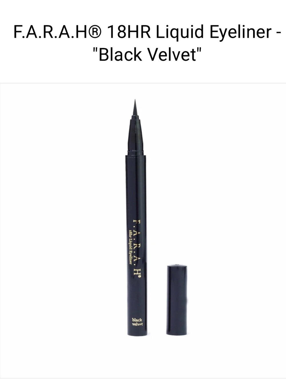 F.A.R.A.H 18HR Liquid Eyeliner - Black Velvet